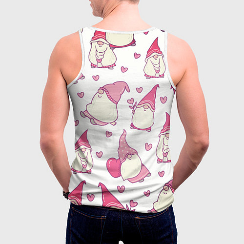 Мужская майка без рукавов Forever together / 3D-Белый – фото 4