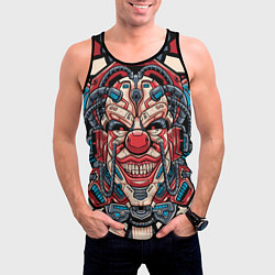 Майка-безрукавка мужская Механический клоун, цвет: 3D-черный — фото 2