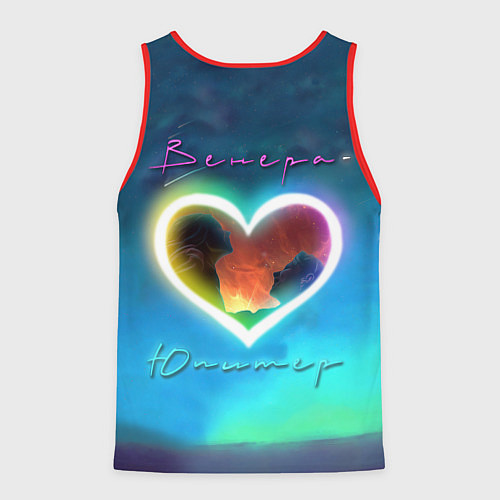 Мужская майка без рукавов Ваня Дмитриенко Венера-Юпитер / 3D-Красный – фото 2