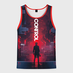Майка-безрукавка мужская Control, цвет: 3D-красный