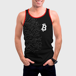 Майка-безрукавка мужская БИТКОИН BITCOIN, цвет: 3D-красный — фото 2