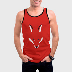 Майка-безрукавка мужская Fox minimalism, цвет: 3D-черный — фото 2