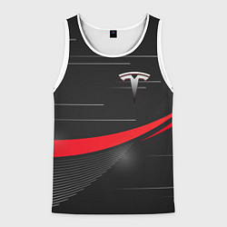 Майка-безрукавка мужская TESLA ABSTRACT ТЕСЛА СПОРТ, цвет: 3D-белый