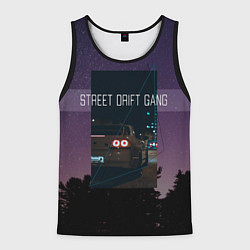 Майка-безрукавка мужская Street Drift Gang Дрифт, цвет: 3D-черный