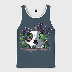 Майка-безрукавка мужская Мыши в черепе, цвет: 3D-белый