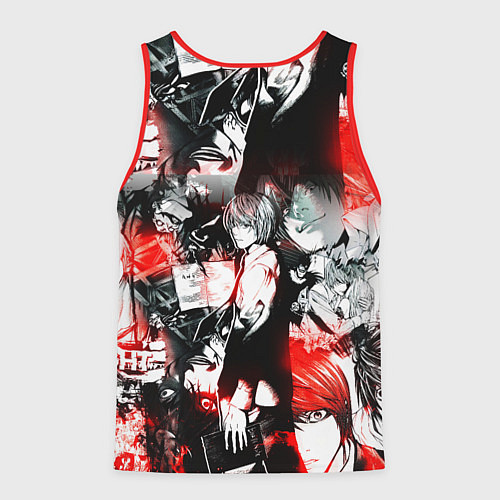 Мужская майка без рукавов ТЕТРАДЬ СМЕРТИ / 3D-Красный – фото 2