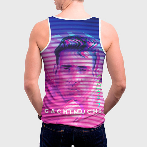 Мужская майка без рукавов Гачимучи Билли Херрингтон / 3D-Белый – фото 4