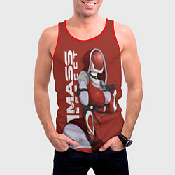 Майка-безрукавка мужская Mass effect, цвет: 3D-красный — фото 2