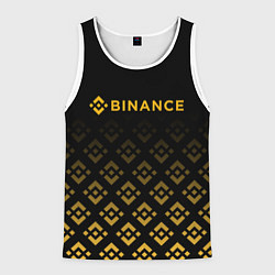 Майка-безрукавка мужская BINANCE БИНАНС БИРЖА, цвет: 3D-белый