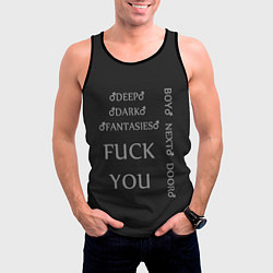 Майка-безрукавка мужская Gachi words, цвет: 3D-черный — фото 2