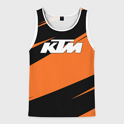 Майка-безрукавка мужская KTM КТМ, цвет: 3D-белый