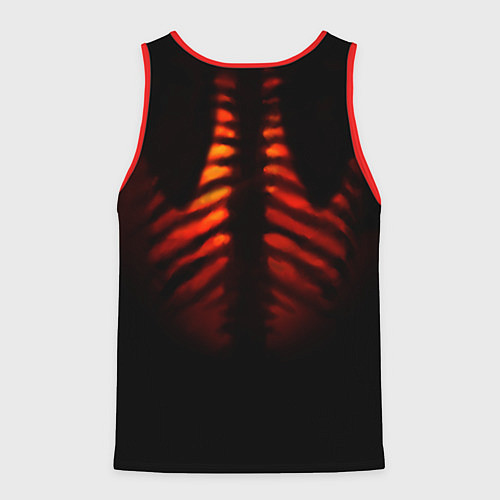 Мужская майка без рукавов Тепло души / 3D-Красный – фото 2