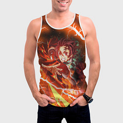 Майка-безрукавка мужская КЛИНОК РАССЕКАЮЩИЙ ДЕМОНОВ, цвет: 3D-белый — фото 2