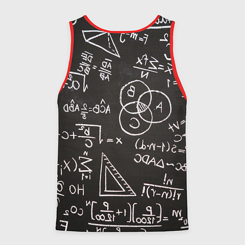 Мужская майка без рукавов Математические уравнения / 3D-Красный – фото 2