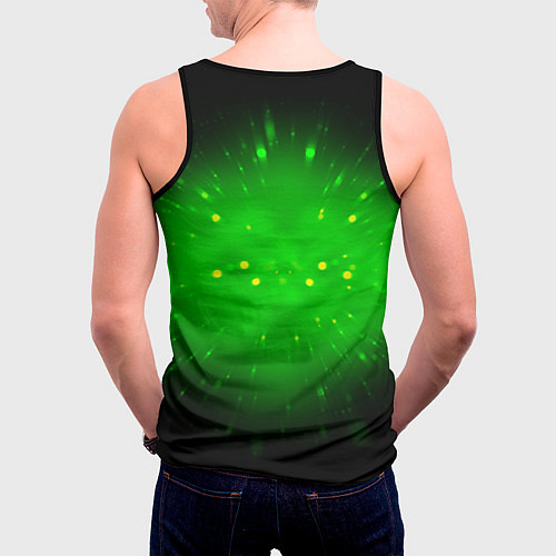 Мужская майка без рукавов Roarrr! Динозавр T-rex / 3D-Черный – фото 4