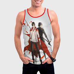 Майка-безрукавка мужская Master of Skill Ye Xiu, цвет: 3D-красный — фото 2