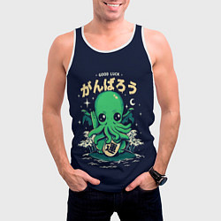 Майка-безрукавка мужская Cthulhu Good Luck, цвет: 3D-белый — фото 2