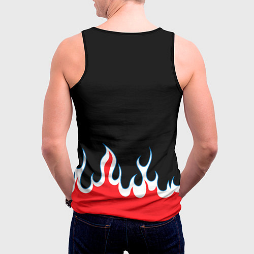 Мужская майка без рукавов BLEACH FLAME БЛИЧ ПЛАМЯ / 3D-Черный – фото 4