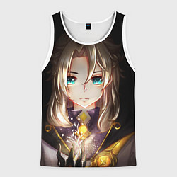 Майка-безрукавка мужская Blue Eyes Albedo, цвет: 3D-белый