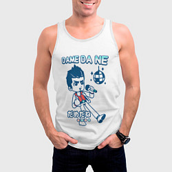 Майка-безрукавка мужская Yakuza Karaoke, цвет: 3D-белый — фото 2