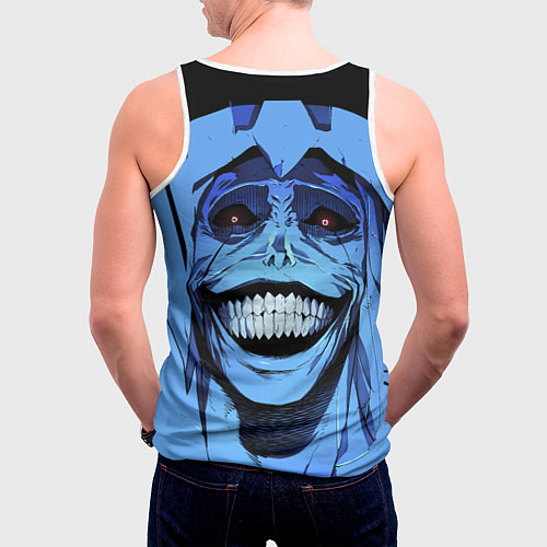 Мужская майка без рукавов ПОДНЯТИЕ УРОВНЯ В ОДИНОЧКУ / 3D-Белый – фото 4