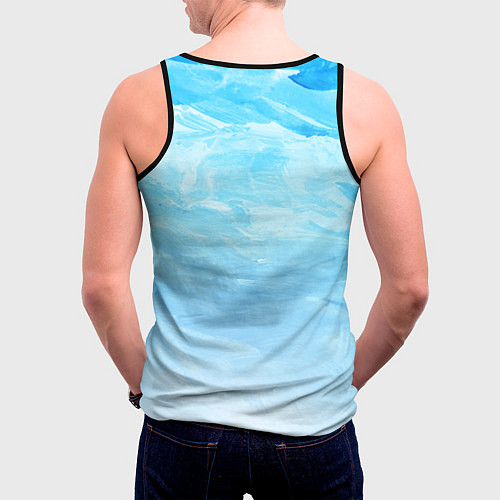 Мужская майка без рукавов С 1 Мая! / 3D-Черный – фото 4