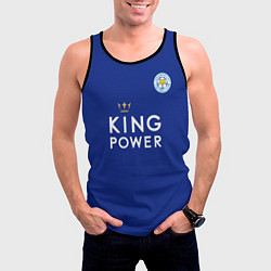 Майка-безрукавка мужская №9 Leicester City, цвет: 3D-черный — фото 2