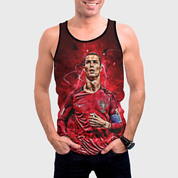 Майка-безрукавка мужская Cristiano Ronaldo Portugal, цвет: 3D-черный — фото 2