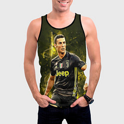 Майка-безрукавка мужская Cristiano Ronaldo Juventus, цвет: 3D-черный — фото 2