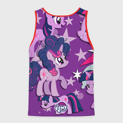 Мужская майка без рукавов Twilight Sparkle / 3D-Красный – фото 2