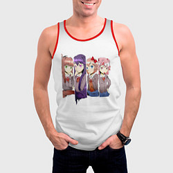 Майка-безрукавка мужская Doki Doki Literature Club, цвет: 3D-красный — фото 2