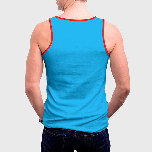 Мужская майка без рукавов Морская абстракция / 3D-Красный – фото 4