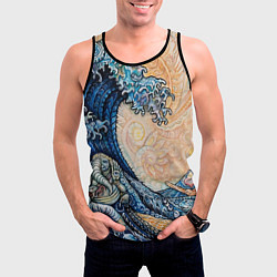 Майка-безрукавка мужская Indian Ocean psychedelics, цвет: 3D-черный — фото 2