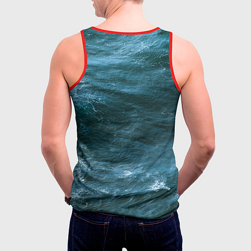 Мужская майка без рукавов Дайвинг / 3D-Красный – фото 4
