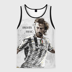 Майка-безрукавка мужская Andrea Pirlo, цвет: 3D-черный