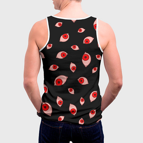 Мужская майка без рукавов Взгляд тьмы / 3D-Белый – фото 4