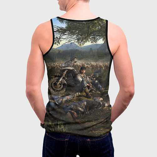 Мужская майка без рукавов Days gone Дикон и толпа фриков / 3D-Черный – фото 4