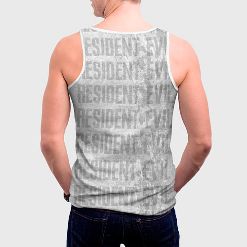 Мужская майка без рукавов RE VILLAGE LOGO ДЕРЕВНЯ ОБИТЕЛЬ ЗЛА ЛОГО Z / 3D-Белый – фото 4
