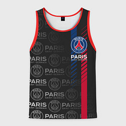 Майка-безрукавка мужская ФК ПСЖ PARIS SAINT GERMAIN, цвет: 3D-красный
