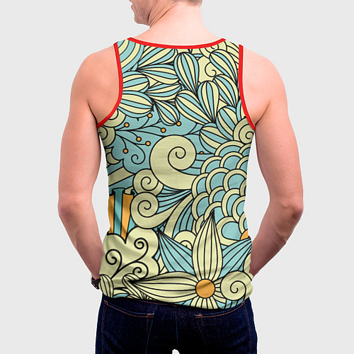 Мужская майка без рукавов Gake no ue no Ponyo / 3D-Красный – фото 4