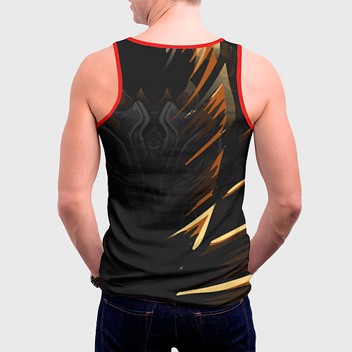 Мужская майка без рукавов Монстр / 3D-Красный – фото 4