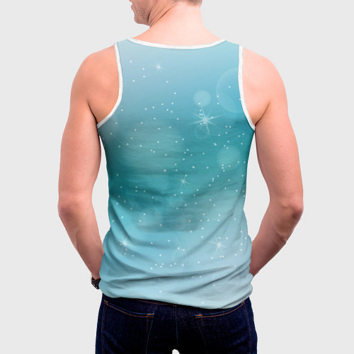 Мужская майка без рукавов Олень / 3D-Белый – фото 4