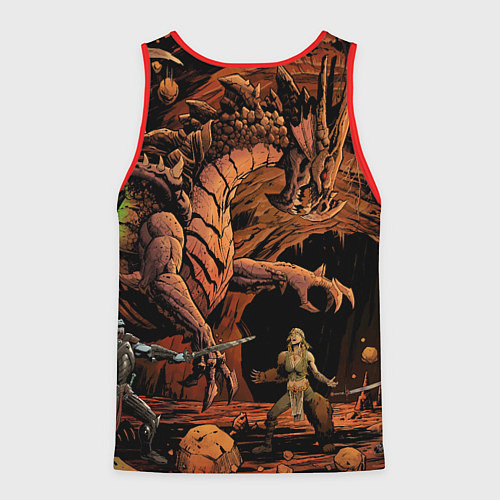 Мужская майка без рукавов Dungeons and Dragons Схватка / 3D-Красный – фото 2