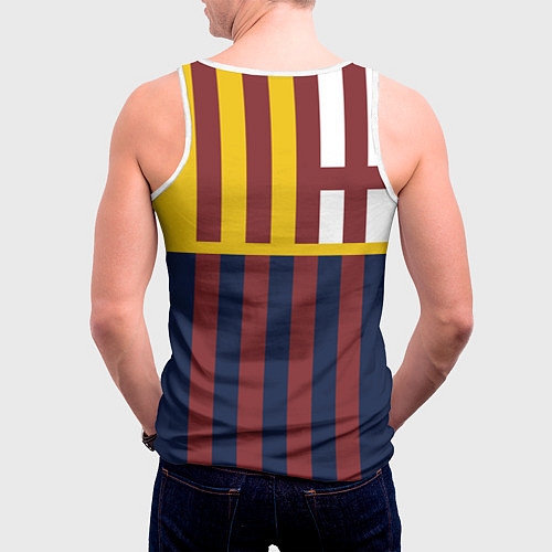Мужская майка без рукавов BARCELONA FC БАРСЕЛОНА ФК BARCA / 3D-Белый – фото 4