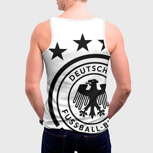 Мужская майка без рукавов Сборная Германии / 3D-Белый – фото 4