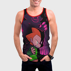 Майка-безрукавка мужская Friday Night Funkin FNF, цвет: 3D-красный — фото 2