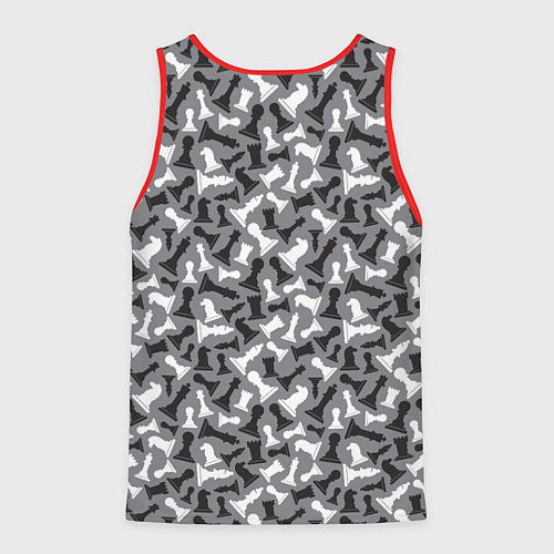 Мужская майка без рукавов Шахматист / 3D-Красный – фото 2