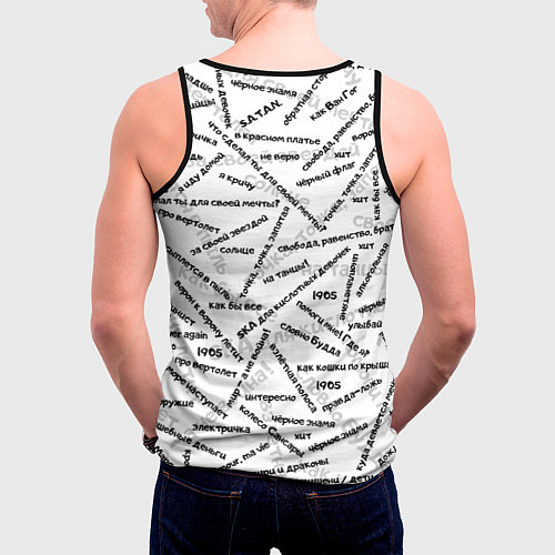 Мужская майка без рукавов ЭЛИЗИУМ ПЕСНИ Z / 3D-Черный – фото 4