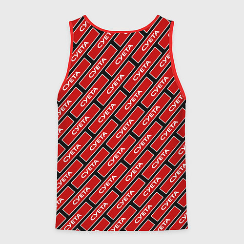 Мужская майка без рукавов Форма суетолога / 3D-Красный – фото 2