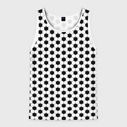 Майка-безрукавка мужская Текстура мяча, цвет: 3D-белый